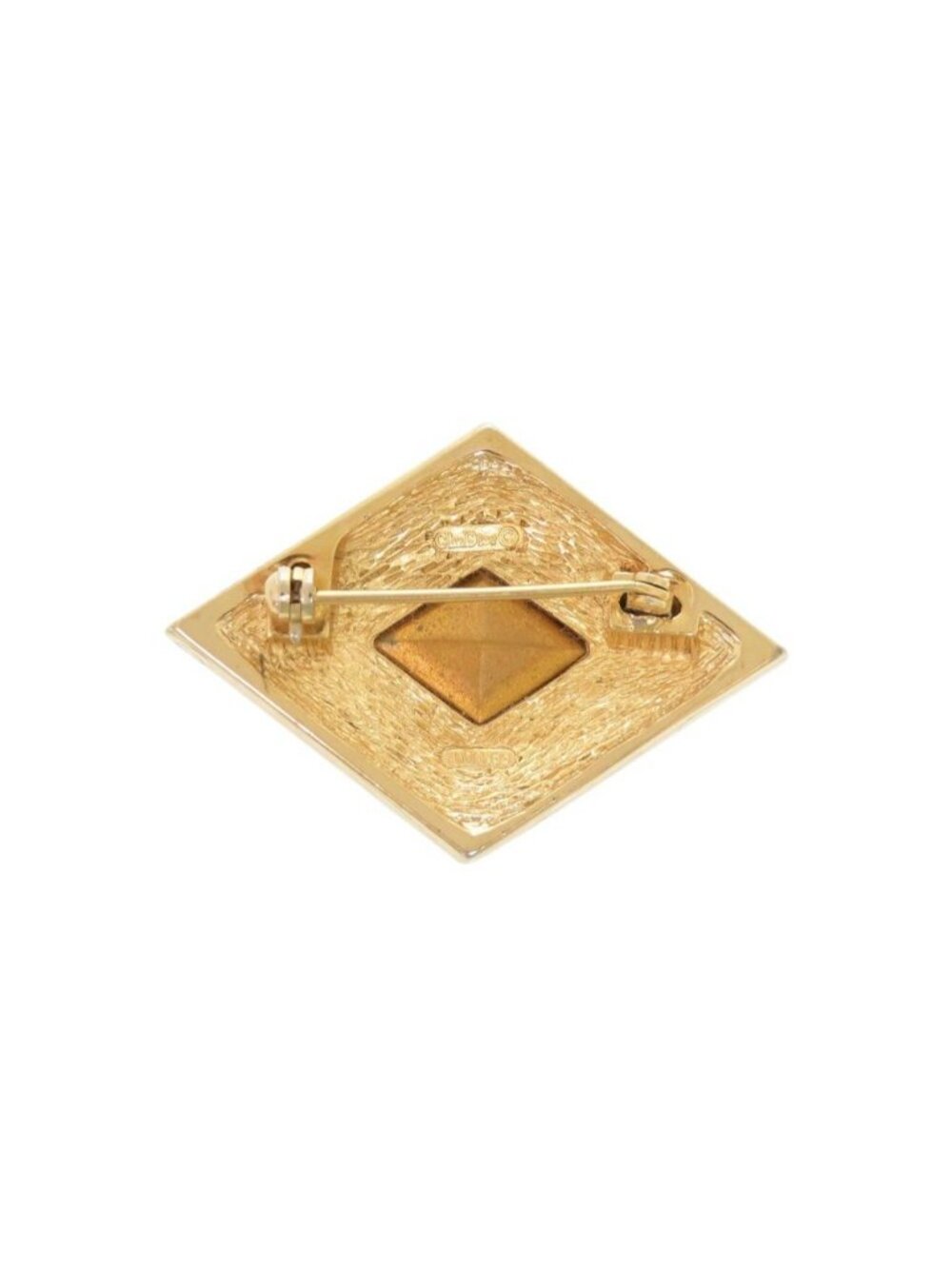 Dior Metal Line Stone Color Gold Brooch - Picture 2 of 9